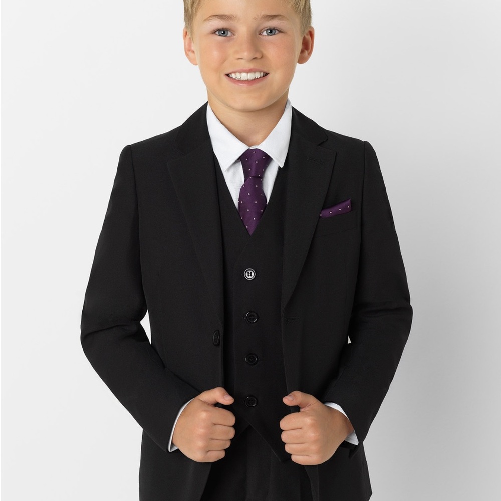 Boys Black Suit, 3 pieces, size 14, Roco New with tags